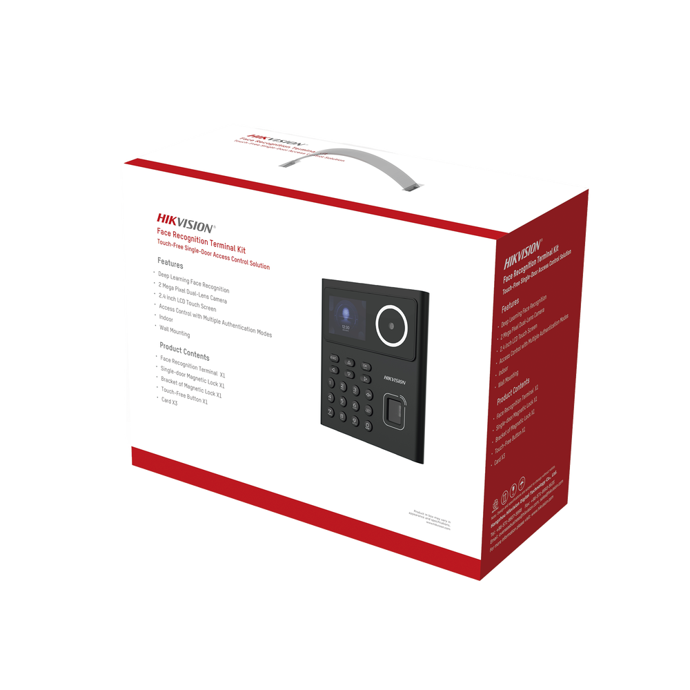 Kit WiFi de Control de Acceso Lite TODO INCLUIDO con Lector de Rostros, Tarjetas y Huellas / 500 Rostros / Compatible con App HIKConnect / Incluye Electroimán Botón de Salida y Montajes Z y L para imán / HIK-IA - Image 5