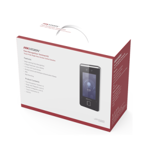 Kit de Control de Acceso TODO INCLUIDO con Lector de Rostros, QRs , Tarjetas y Huellas / 3,000 Rostros / Compatible con App Hik-Connect / Videoportero / Incluye Electroimán Botón de Salida y Montajes Z y L para imán / HIK-IA