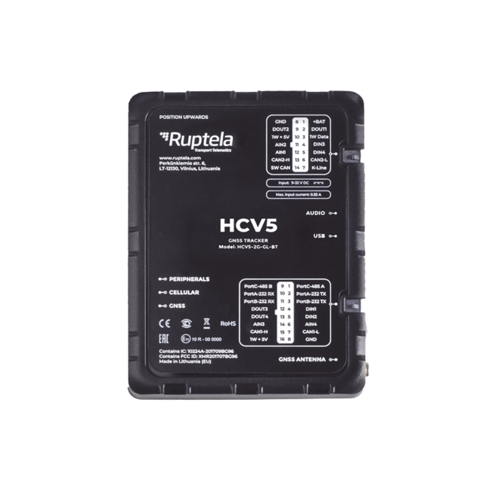 Localizador 4G LTE Obtenga información de la computadora del vehículo lectura CAN, OBD y LCV / Sensores Bluetooth / Vehículos ligeros / Vehículos pesados / RS485 / RS232 / Analógico / RFID